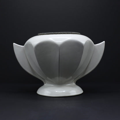 Octagonal Wing Handled Vase - FLORA BLACK