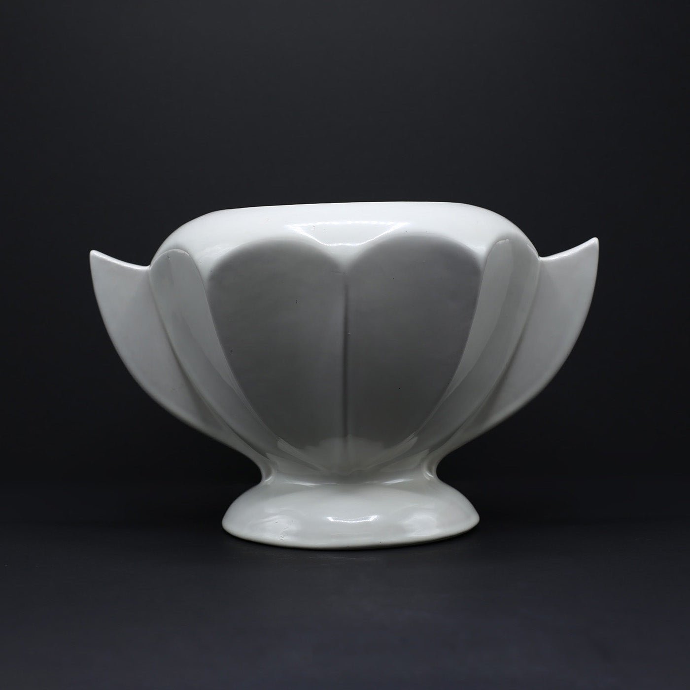 Octagonal Wing Handled Vase - FLORA BLACK