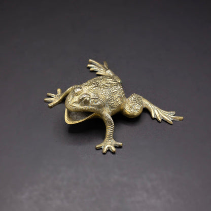 One Wieghty Brass Toad - FLORA BLACK