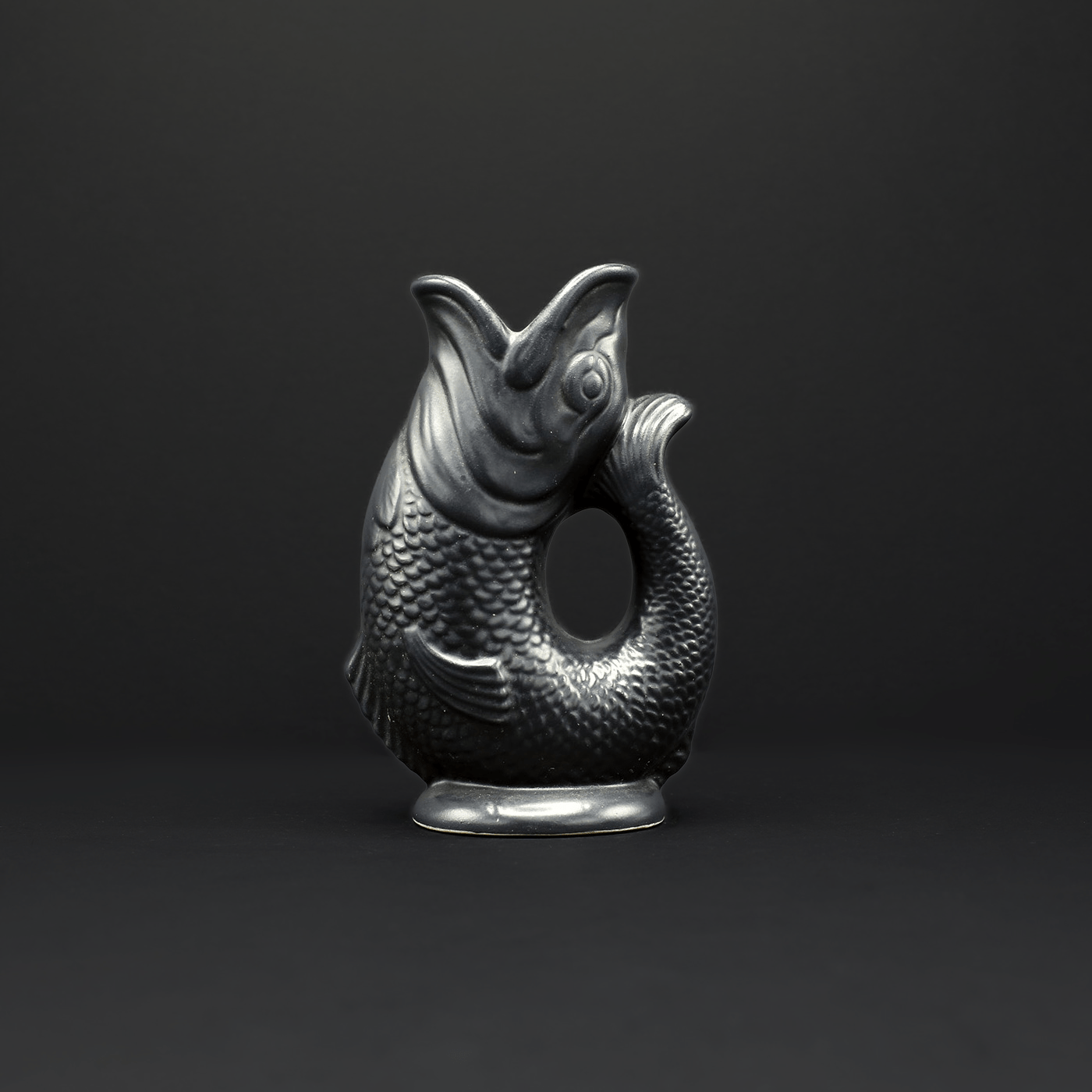 Pewter small 'Glug Jug' - FLORA BLACK