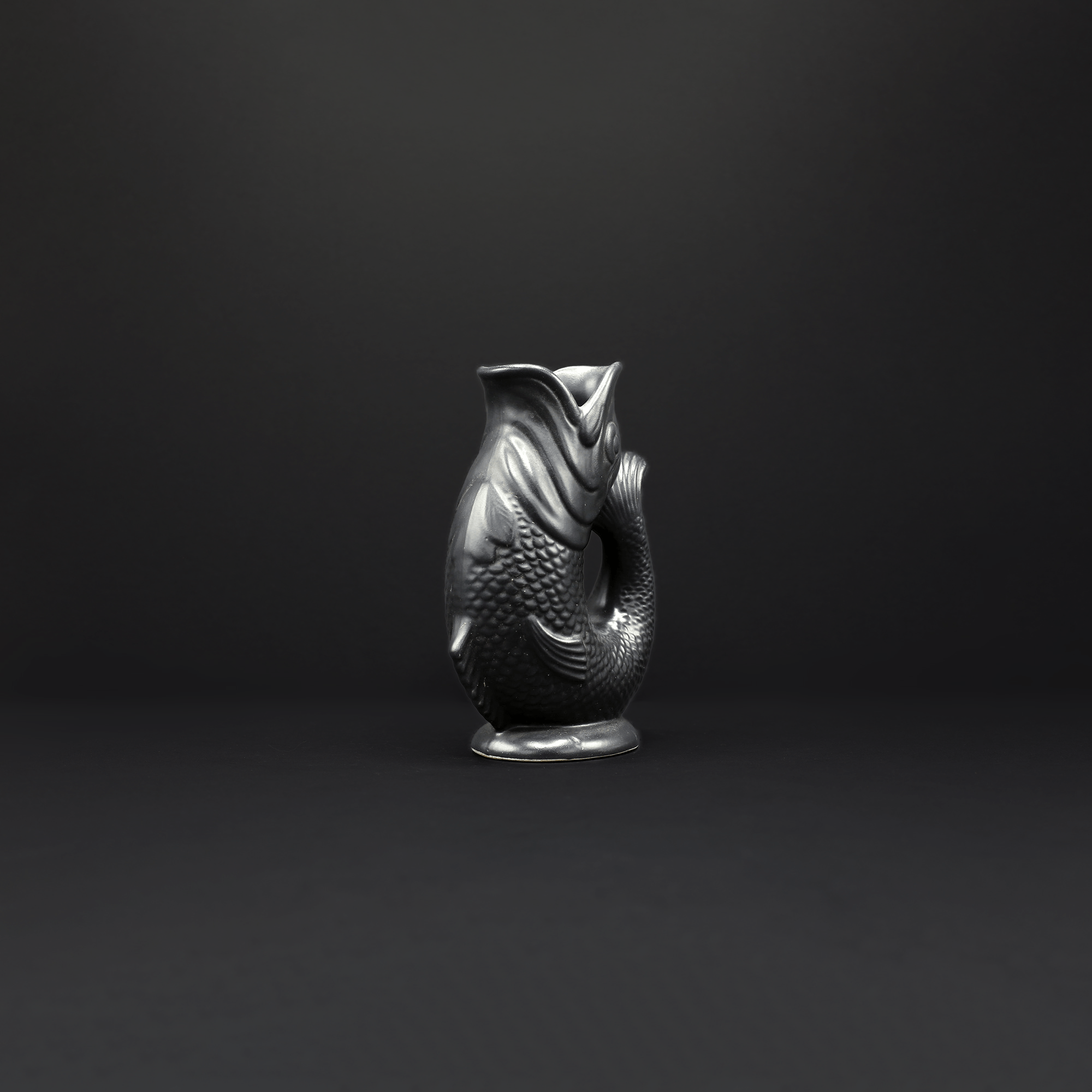 Pewter small 'Glug Jug' - FLORA BLACK