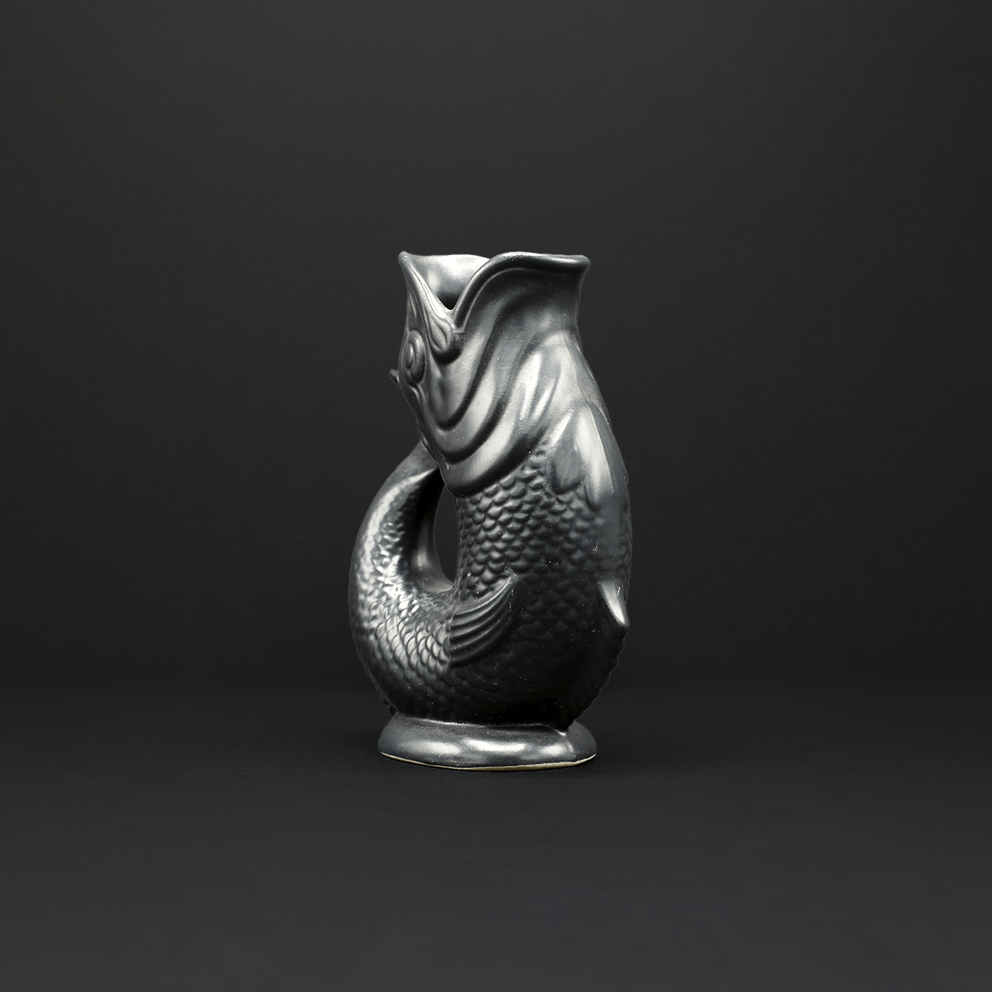 Pewter small 'Glug Jug' - FLORA BLACK