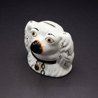 Rare Staffordshire Wally Doggy Bank - FLORA BLACK