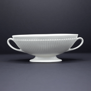 Ribbed Twin Handled Vase - FLORA BLACK