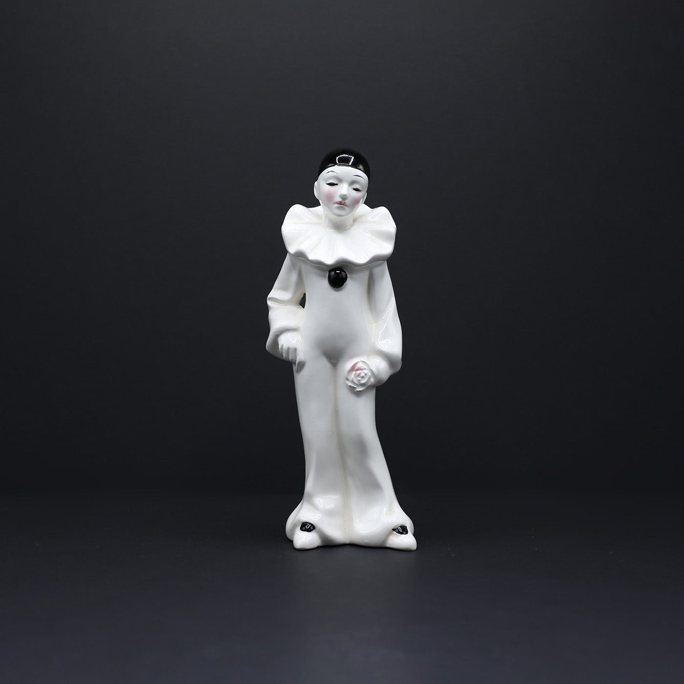 Standing Pierrot (Eyes Closed) - FLORA BLACK