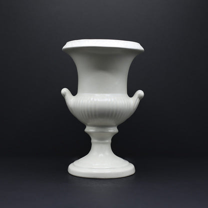 Urn Vase with scroll handles - FLORA BLACK