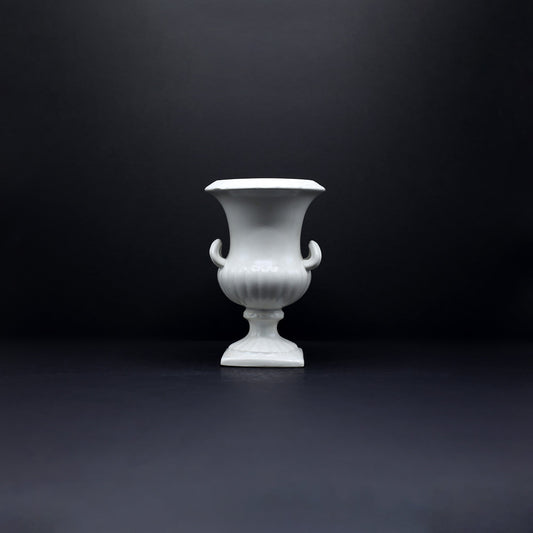 Urn Vase With Square Base - FLORA BLACK